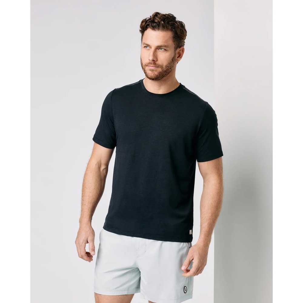 Vuori Men's Current Tech Tee Black XL Performance Athleisure Comfort